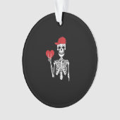 Roll Skeleton Hands Herz Valentinstag Skull Ornament (Vorderseite)