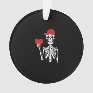 Roll Skeleton Hands Herz Valentinstag Skull Ornament