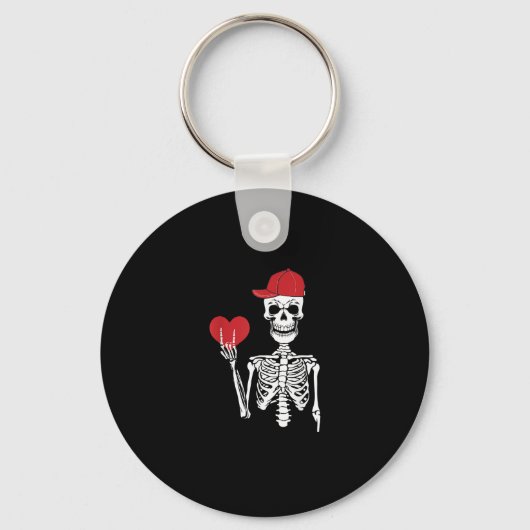 Roll Skeleton Hands Herz Valentinstag Skull Schlüsselanhänger (Vorderseite)