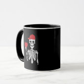 Roll Skeleton Hands Herz Valentinstag Skull Tasse (Vorderseite Links)