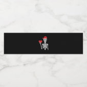 Roll Skeleton Hands Herz Valentinstag Skull Wasserflaschenetikett (Einzelnes Label)