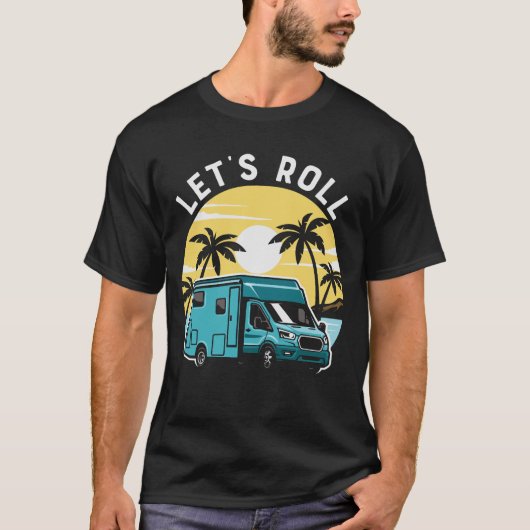 Roll Sunset Camping T-Shirt (Vorderseite)