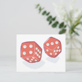 Roll the Red Dice Postkarte (Stehend Vorderseite)