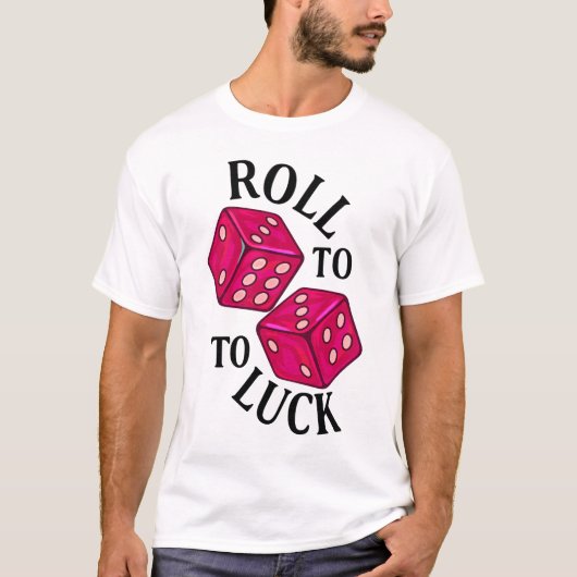 Roll to Luck - Neon Dice T-Shirt (Vorderseite)
