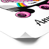 Roll Unicorn Roller Skate Girl's Fotodruck (Ecke)