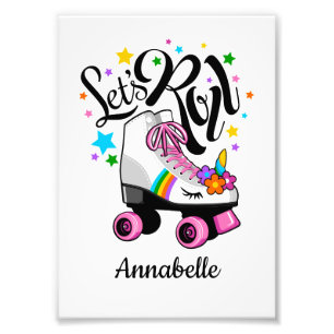 Roll Unicorn Roller Skate Girl's Fotodruck