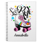 Roll Unicorn Roller Skate Girl's Notizblock (Vorderseite)