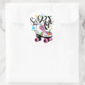 Roll Unicorn Roller Skate Runder Aufkleber (Tasche)