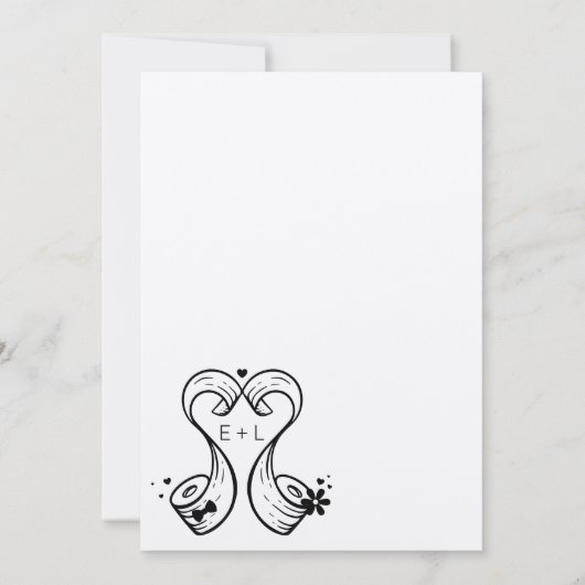 Roll with it Bridge & Groom Toillet Paper Roll Hea Save The Date (Rückseite)