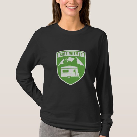 Roll with IT Camping RV Camper T-Shirt (Vorderseite)