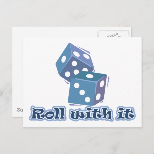 Roll with it - Dice Games Postkarte (Vorne/Hinten)
