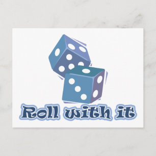 Roll with it - Dice Games Postkarte