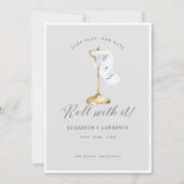 Roll with it Elegant Toillet Paper Roll & Stand Save The Date (Vorderseite)