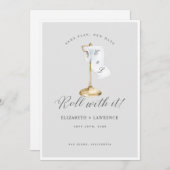 Roll with it Elegant Toillet Paper Roll & Stand Save The Date (Vorne/Hinten)