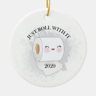 Roll with it Funny Family Christmas Keramik Ornament