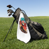 Roll With It – Lustiges Surfing Sushi Design Golfhandtuch (Gras)