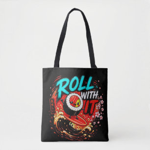 Roll With It – Lustiges Surfing Sushi Design Tasche