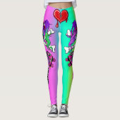Rolla Grrl Punk Rock Inspiriert farbige Leggings (Vorderseite)