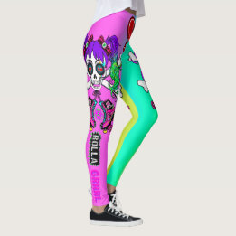 Rolla Grrl Punk Rock Inspiriert farbige Leggings