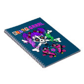 Rolla Grrl Punk Rock Skater Girl Spiral Notebook Notizblock (Rechte Seite)