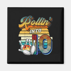Rolla in die 10 Bowling-Geburtstagsfeier 10. Gebur Magnet