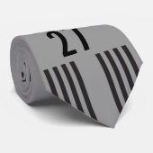 Rollbahn-Krawatten-Schwarz-Text Krawatte (Gerollt)