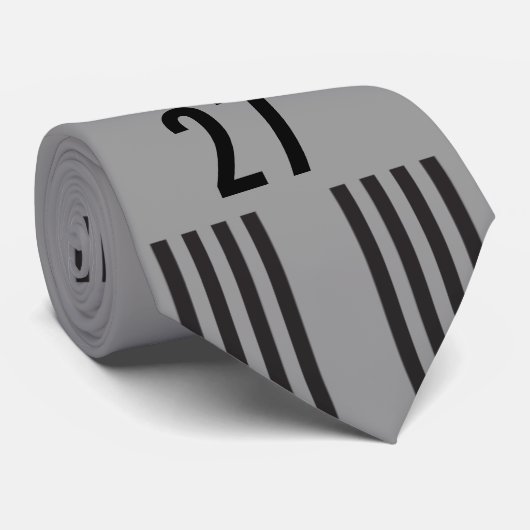 Rollbahn-Krawatten-Schwarz-Text Krawatte (Gerollt)