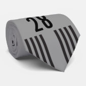 Rollbahn-Krawatten-Schwarz-Text Krawatte (Gerollt)