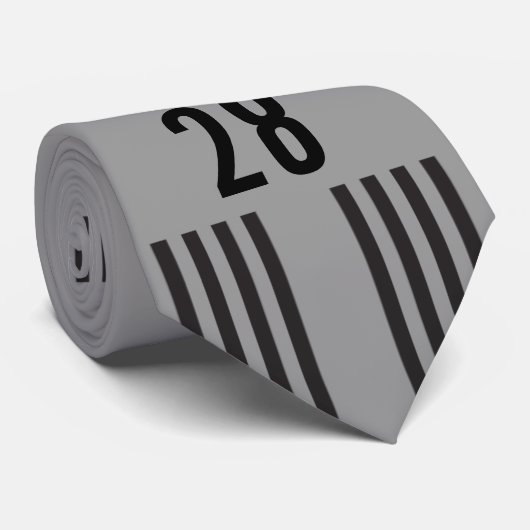 Rollbahn-Krawatten-Schwarz-Text Krawatte (Gerollt)