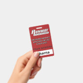 Rollbahn-NamensAbzeichen Ausweis (Handheld)