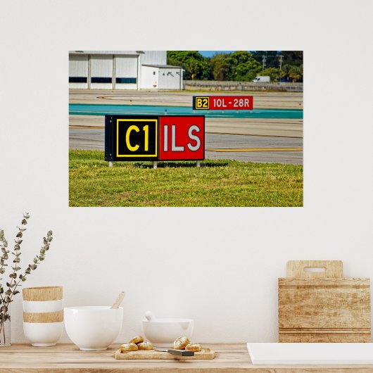 Rollbahn- und Landebahnsinns Poster (Küche)