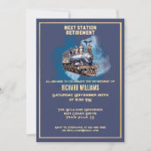 Rollbahnhof für den Ruhestand Einladung (Vorderseite)