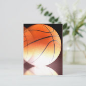 Rollbasketballkunstwerk Postkarte (Stehend Vorderseite)