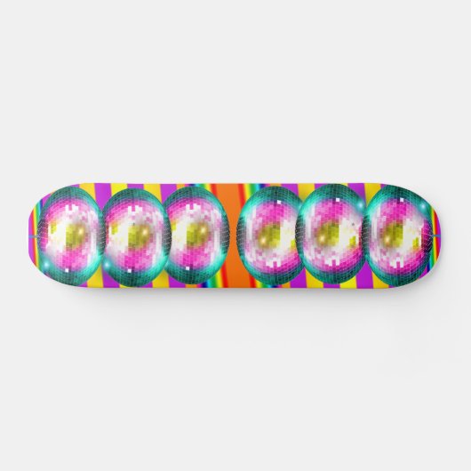 Rollbrett mit Disco-Kugel Skateboard (Horizontal)