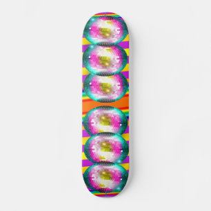 Rollbrett mit Disco-Kugel Skateboard