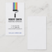 Rollbürste-Regenbogenfarbene vertikale Visitenkart Visitenkarte (Vorne/Hinten)