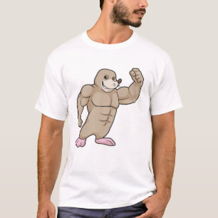 Rolle als Bodybuilder mit großen Muskeln T-Shirt
