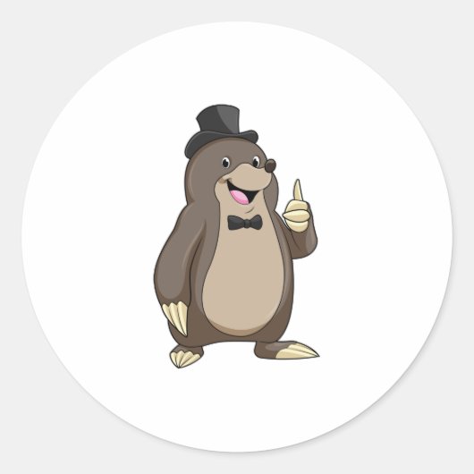 Rolle als Erbgut mit Krawatte Runder Aufkleber (Vorderseite)