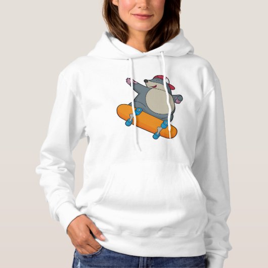 Rolle als Skater mit Skateboard Hoodie (Vorderseite)