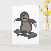 Rolle als Skater mit Skateboard Karte (Gelbe Blume)