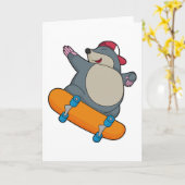 Rolle als Skater mit Skateboard Karte (Gelbe Blume)