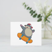Rolle als Skater mit Skateboard Postkarte (Stehend Vorderseite)