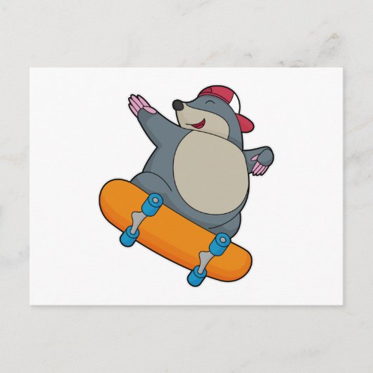 Rolle als Skater mit Skateboard Postkarte (Vorderseite)