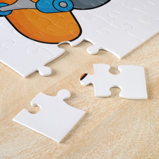 Rolle als Skater mit Skateboard Puzzle (Seite)