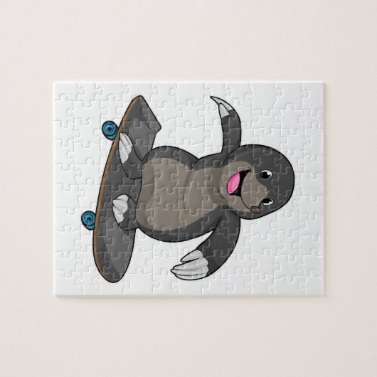 Rolle als Skater mit Skateboard Puzzle (Horizontal)