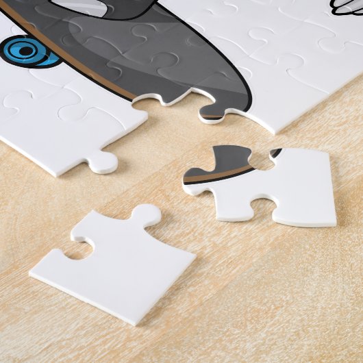 Rolle als Skater mit Skateboard Puzzle (Seite)