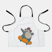 Rolle als Skater mit Skateboard Schürze (Vorderseite)