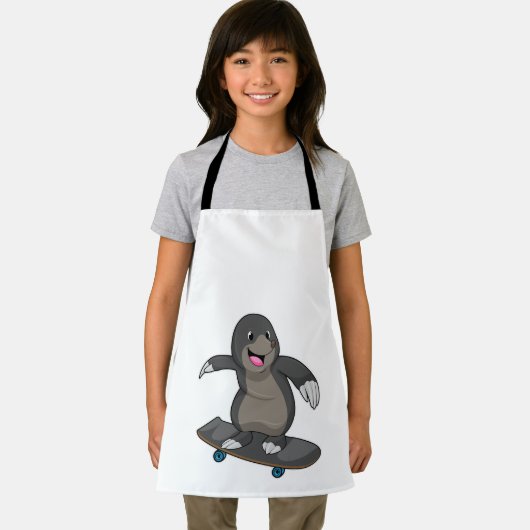 Rolle als Skater mit Skateboard Schürze (Insitu)