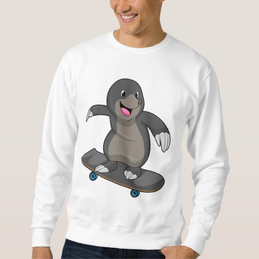 Rolle als Skater mit Skateboard Sweatshirt (Vorderseite)