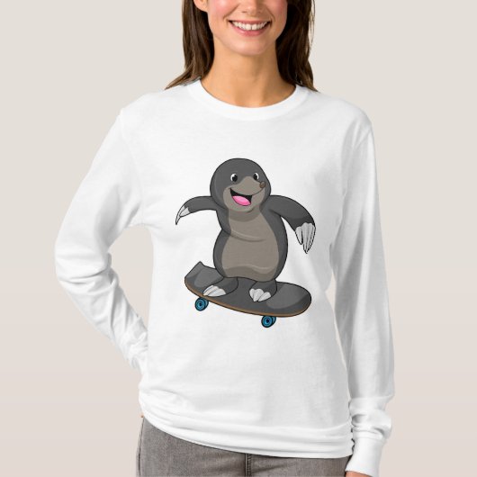 Rolle als Skater mit Skateboard T-Shirt (Vorderseite)